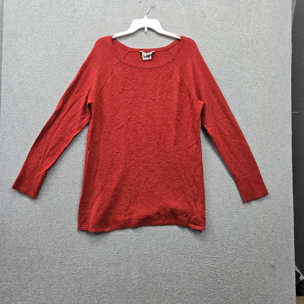 Royal Robbins Women Sweater XL Red Wool Linen Blend Lightweight Standard Fit